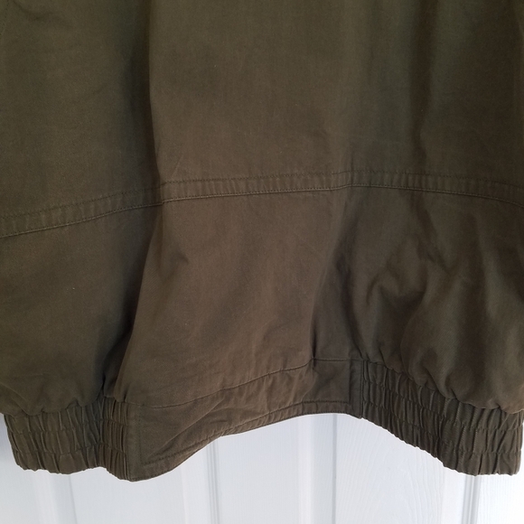 Woolrich Men's Bomber Jacket Thermal Fleece Lined Olive Green Size XL - Picture 9 of 17